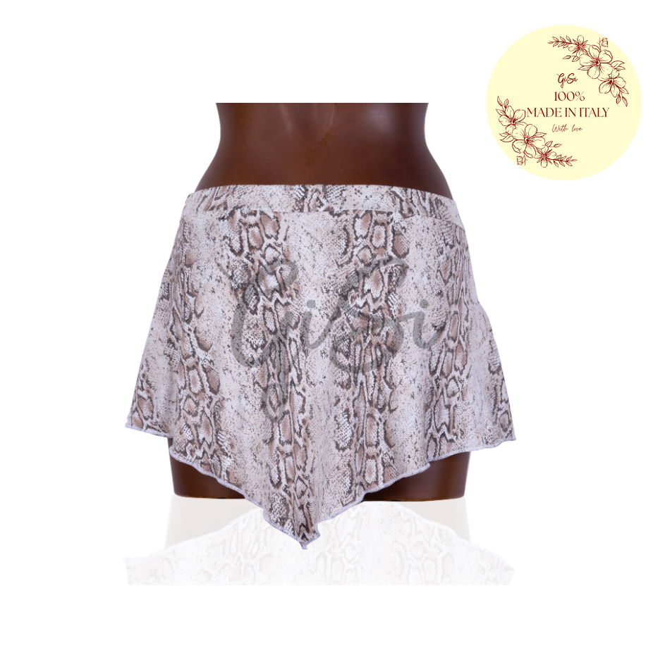 PITONATO - Gonnellino in Licra Fantasia per Pattinaggio - 100% Made in Italy