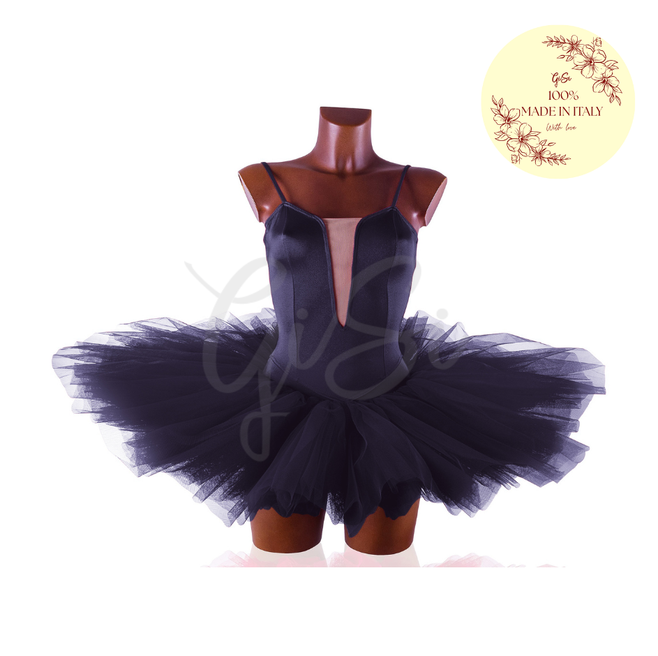 AMANDA - tutù in licra, rete e tulle rigido 100% Made In Italy