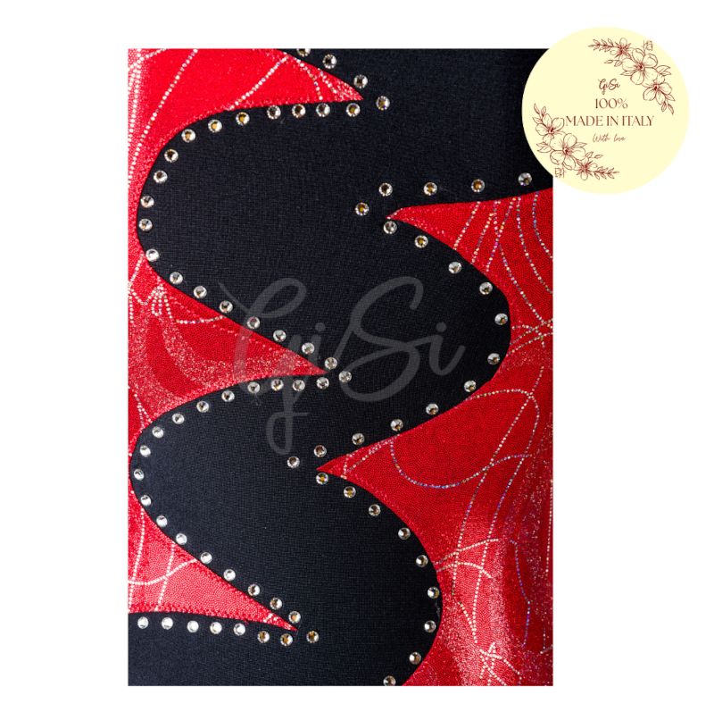 KATRINE - Body in Lycra e Lurex per Ginnastica Artistica - Taglie dalla 38 alla L - 100% Made in Italy