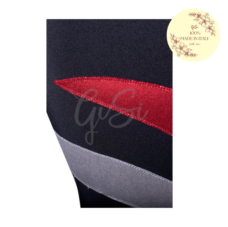 CROSS - Body in Lycra e Lurex per Ginnastica Artistica - Taglie dalla 38 alla L - 100% Made in Italy