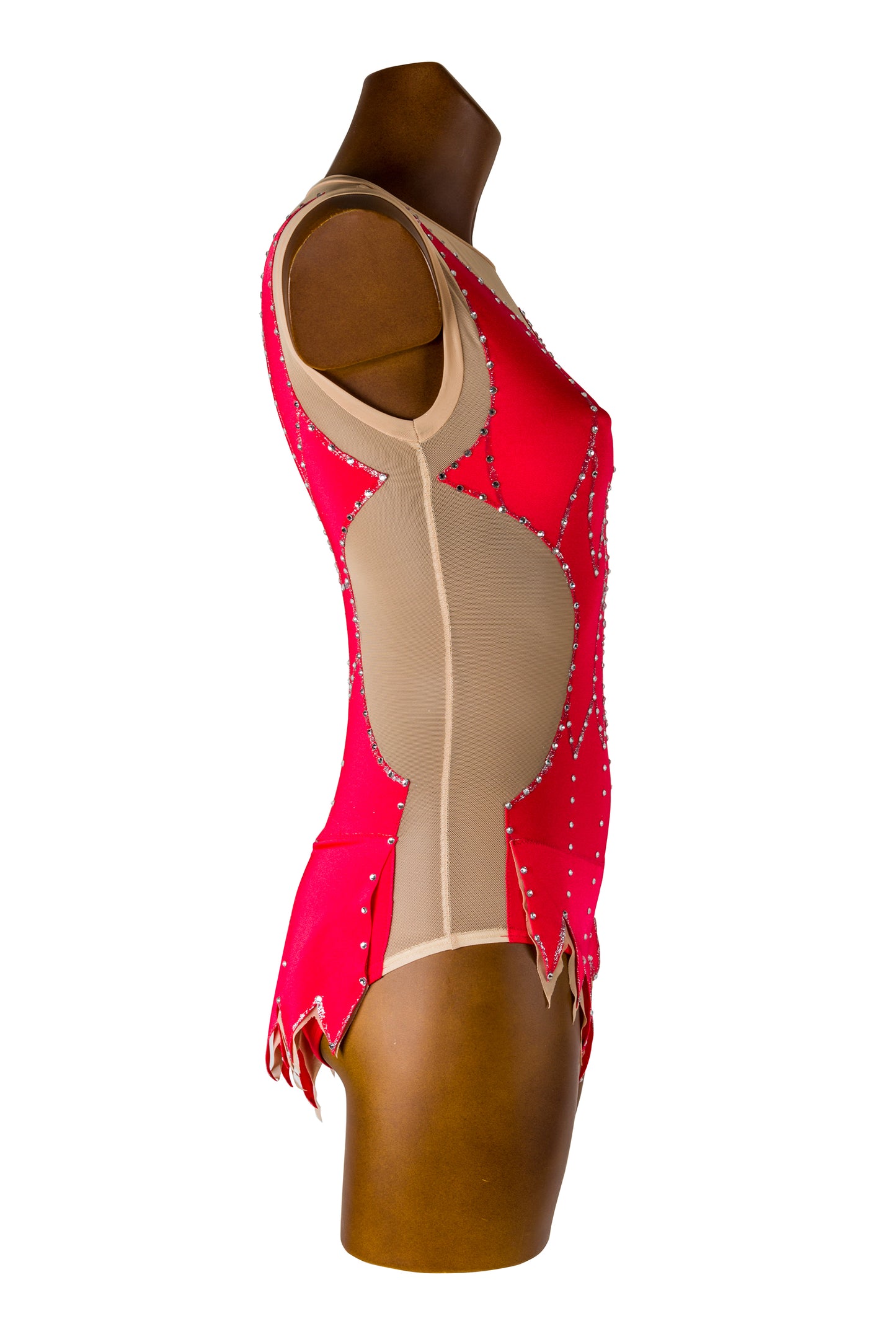 LUCIA - body con gonnellino in licra e rete 100% Made In Italy