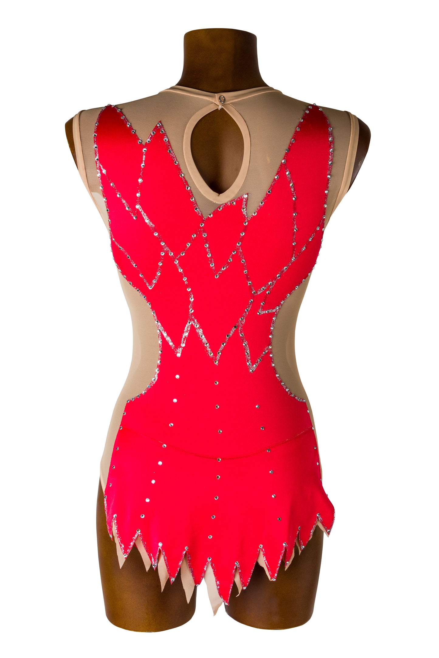 LUCIA - body con gonnellino in licra e rete 100% Made In Italy
