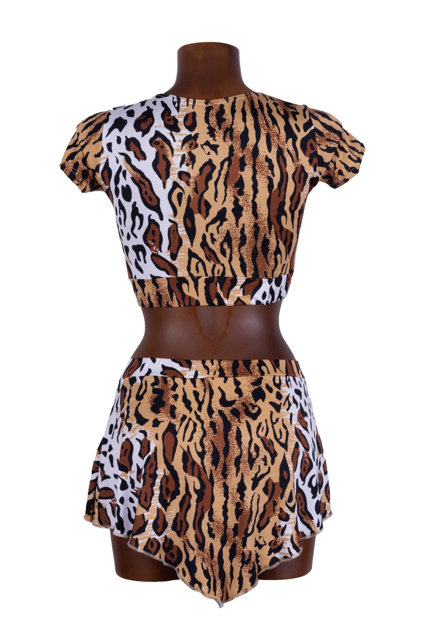 ANIMALIER - coordinato in licra fantasia 100% Made In Italy