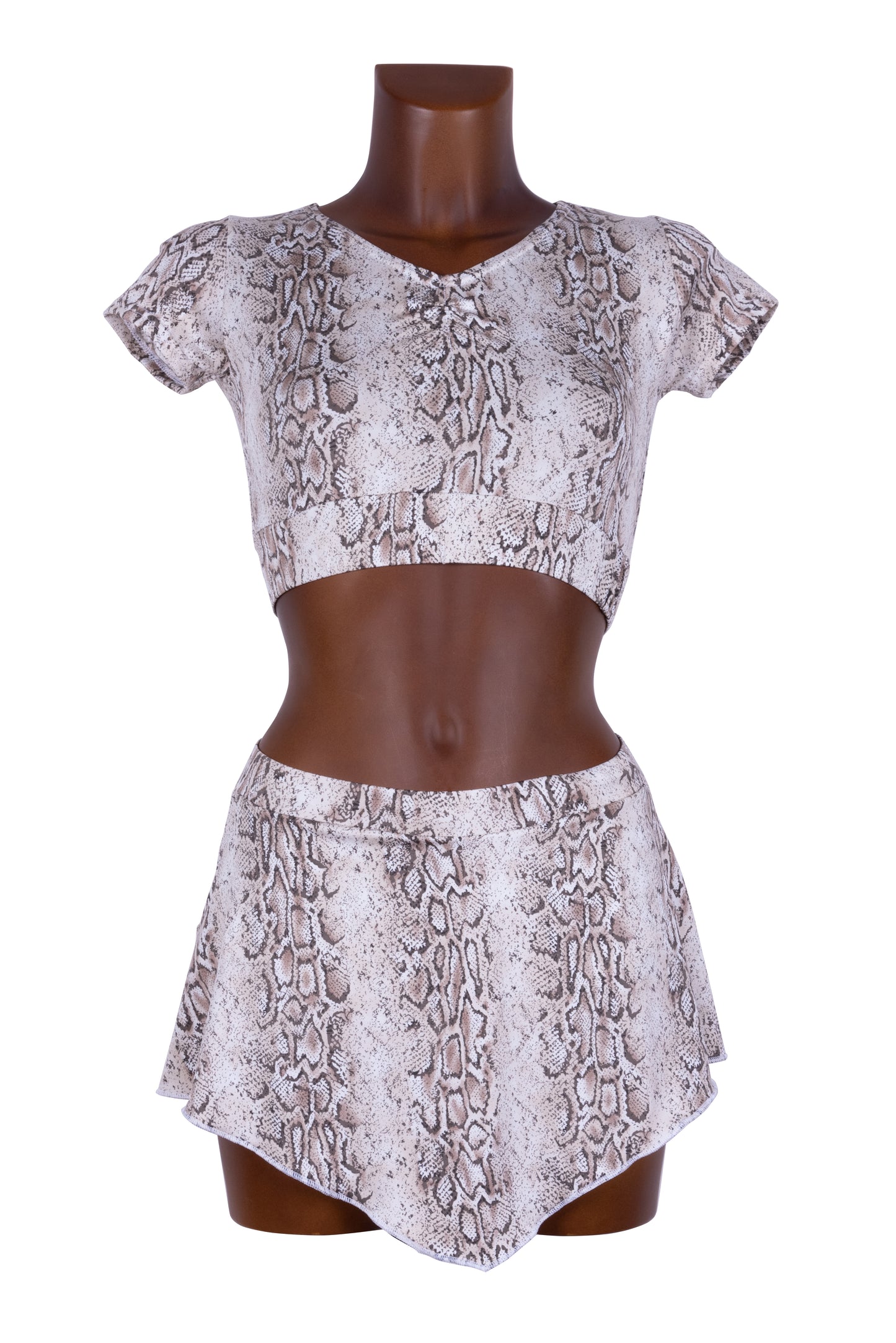 ANIMALIER - coordinato in licra fantasia 100% Made In Italy