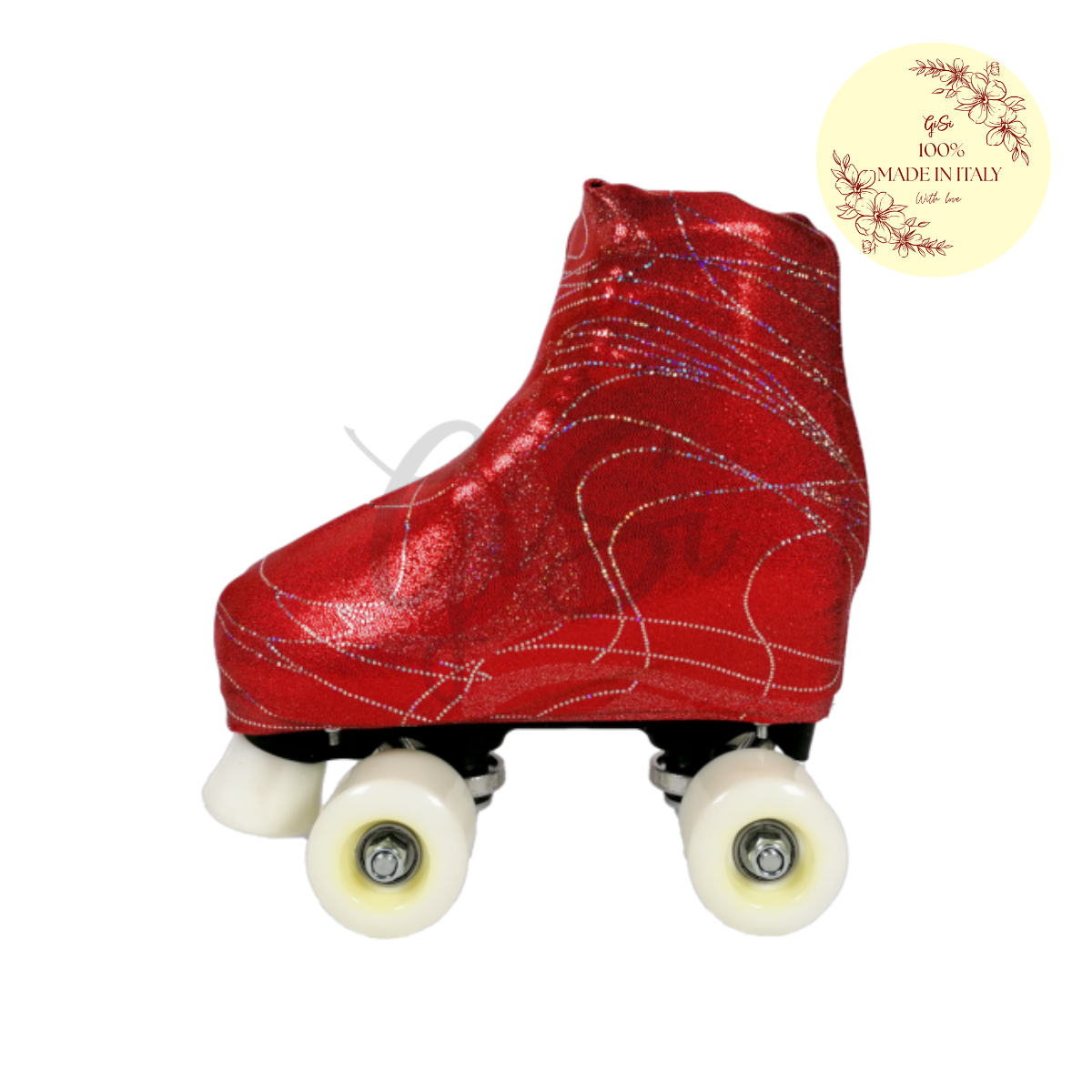 SKATE - Copripattini in Lurex Fantasia per Pattinaggio - 100% Made in Italy