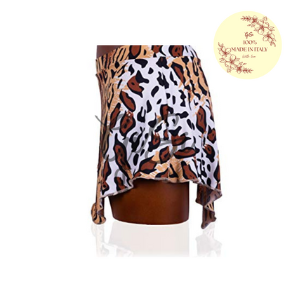 TIGRATO - Gonnellino in Licra Fantasia per Pattinaggio - 100% Made in Italy