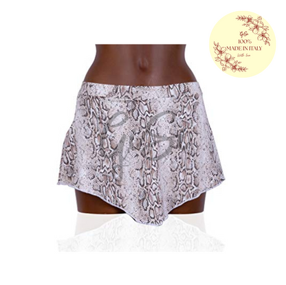 PITONATO - Gonnellino in Licra Fantasia per Pattinaggio - 100% Made in Italy