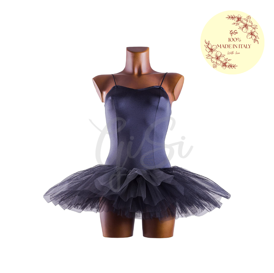 DAFNE - tutù in licra e tulle rigido 100% Made In Italy