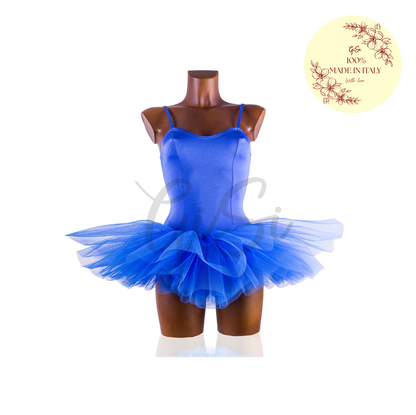 DAFNE - tutù in licra e tulle rigido 100% Made In Italy
