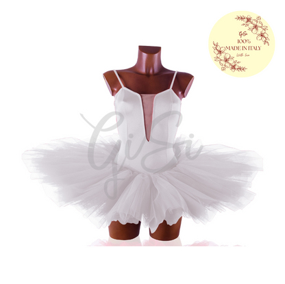 AMANDA - tutù in licra, rete e tulle rigido 100% Made In Italy