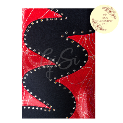 KATRINE - Body in Lycra e Lurex per Ginnastica Artistica - Taglie dalla 38 alla L - 100% Made in Italy