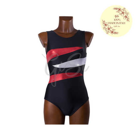 CROSS - Body in Lycra e Lurex per Ginnastica Artistica - Taglie dalla 38 alla L - 100% Made in Italy