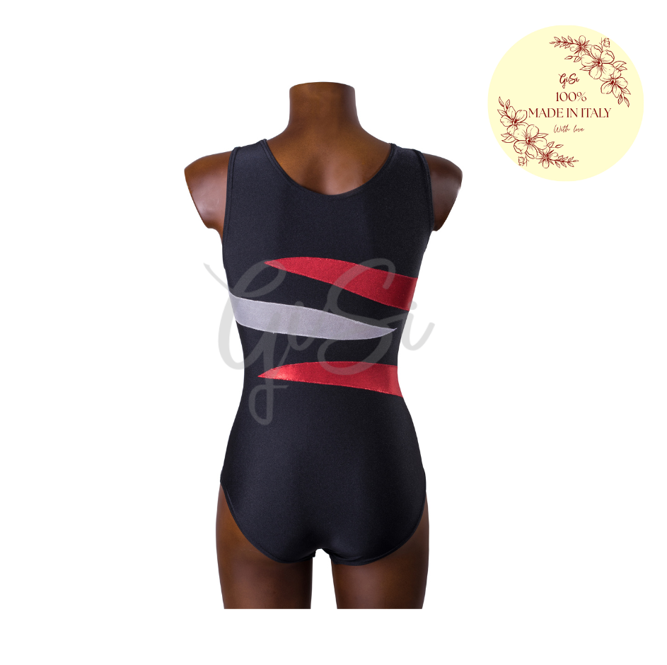 CROSS - Body in Lycra e Lurex per Ginnastica Artistica - Taglie dalla 38 alla L - 100% Made in Italy