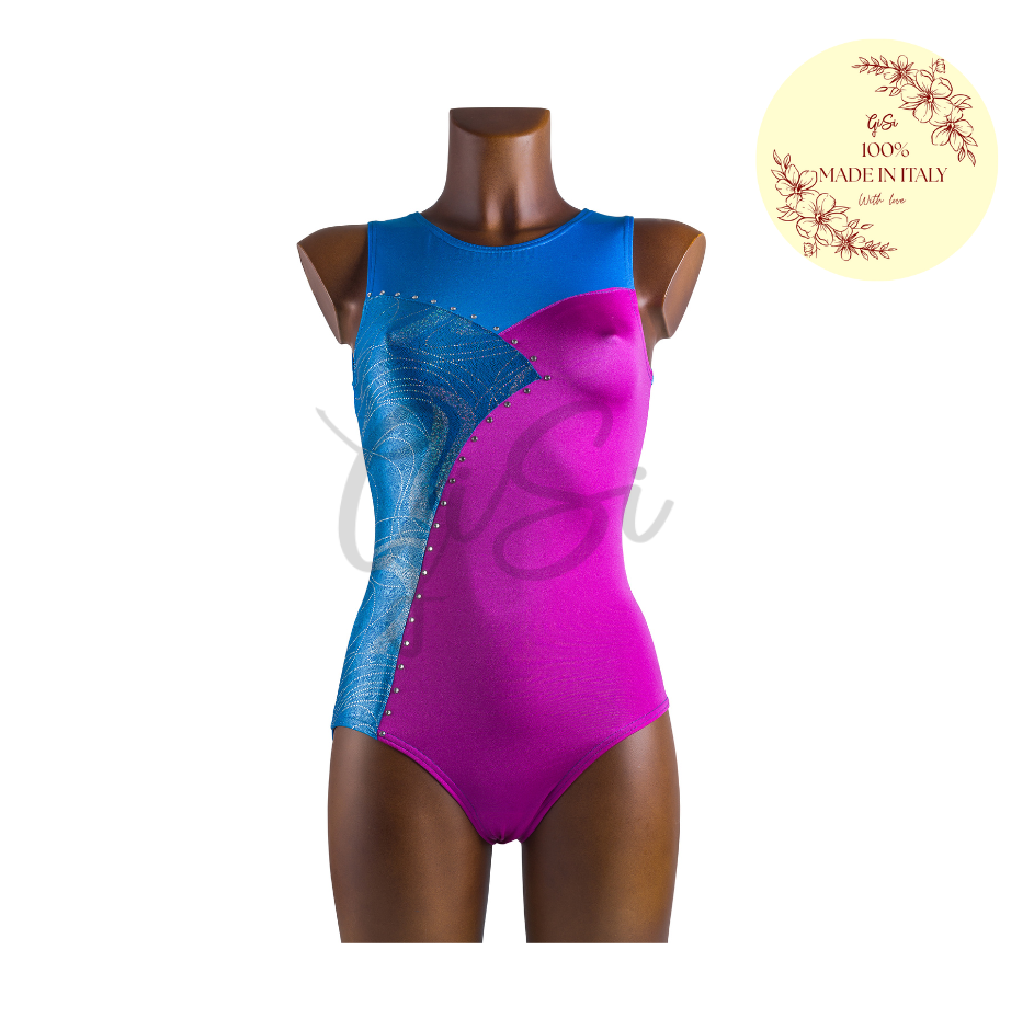 DREAM - Body in Lycra e Lurex per Ginnastica Artistica - Taglie dalla 38 alla L - 100% Made in Italy