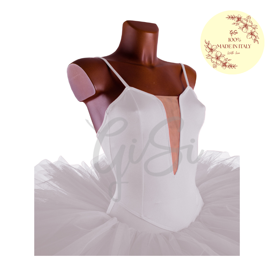 AMANDA - tutù in licra, rete e tulle rigido 100% Made In Italy