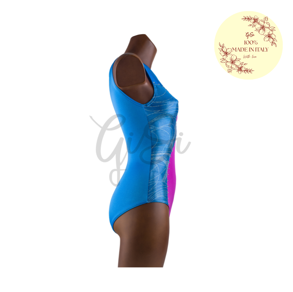 DREAM - Body in Lycra e Lurex per Ginnastica Artistica - Taglie dalla 38 alla L - 100% Made in Italy
