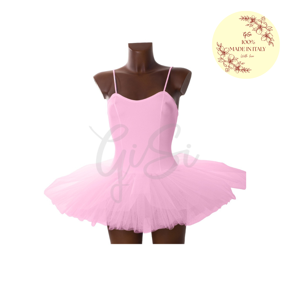 DAFNE - tutù in licra e tulle rigido 100% Made In Italy