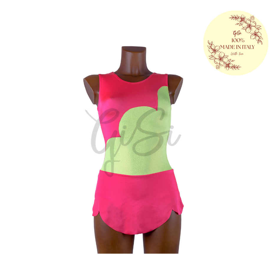 BUBBLE CON GONNELLINO - body con gonnellino in licra 100% Made In Italy