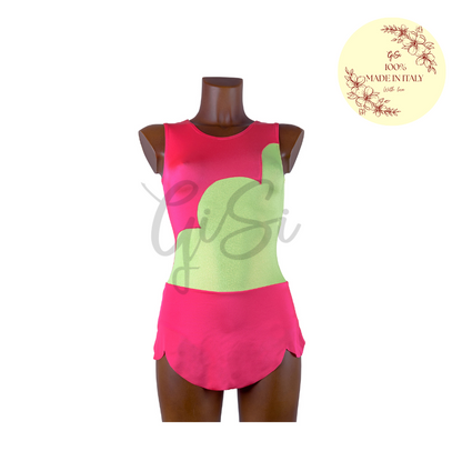 BUBBLE CON GONNELLINO - body con gonnellino in licra 100% Made In Italy