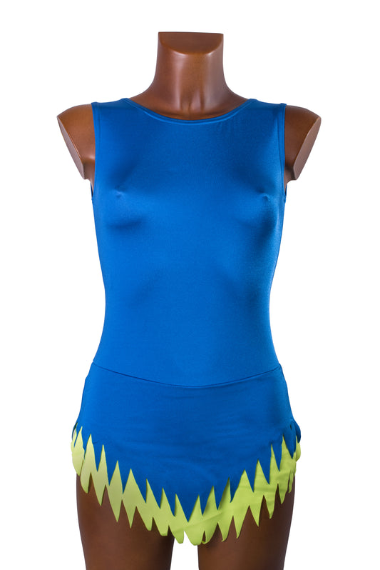 CINDY - body con gonnellino in licra 100% Made In Italy