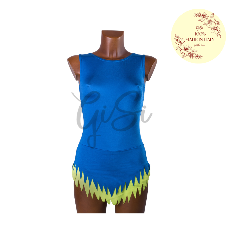 CINDY - body con gonnellino in licra 100% Made In Italy