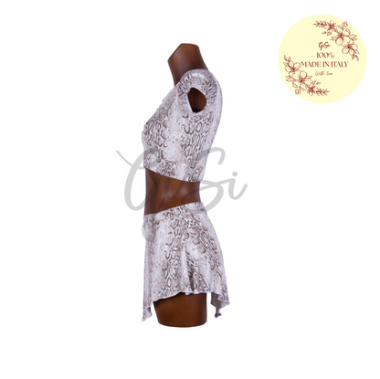 PITONATO - coordinato in licra fantasia 100% Made In Italy