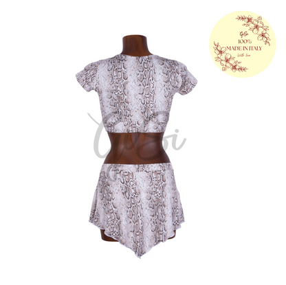 PITONATO - coordinato in licra fantasia 100% Made In Italy