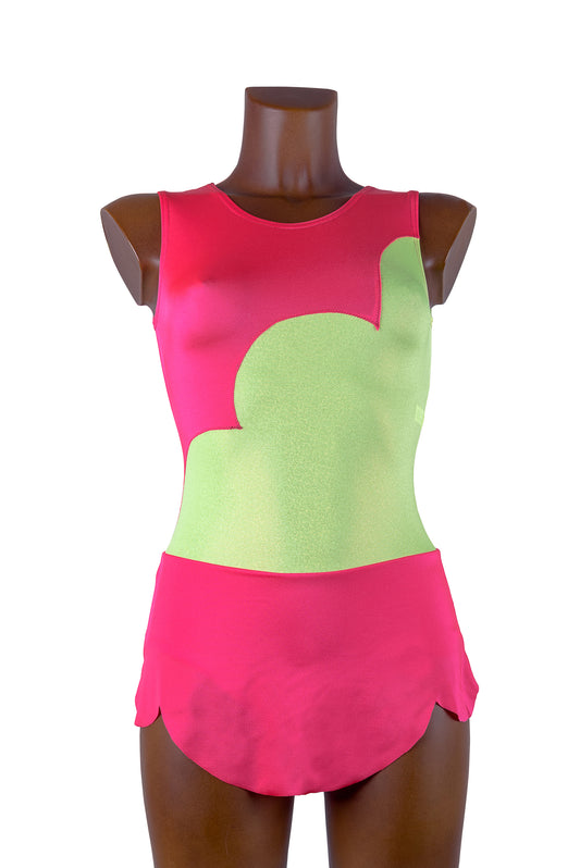 BUBBLE CON GONNELLINO - body con gonnellino in licra 100% Made In Italy