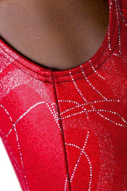KATRINE - Body in Lycra e Lurex per Ginnastica Artistica - Taglie dalla 38 alla L - 100% Made in Italy