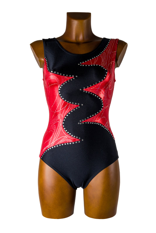 KATRINE - Body in Lycra e Lurex per Ginnastica Artistica - Taglie dalla 38 alla L - 100% Made in Italy