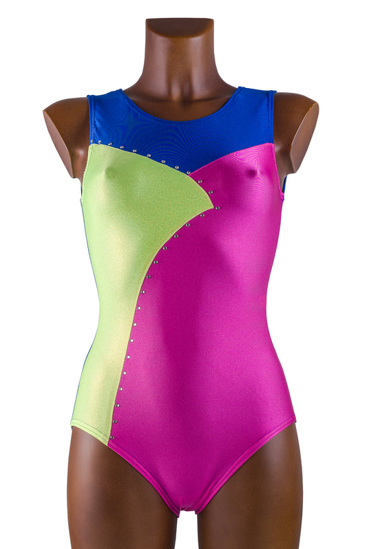 PIXIE - Body in Lycra e Lurex per Ginnastica Artistica - Taglie dalla 38 alla L - 100% Made in Italy